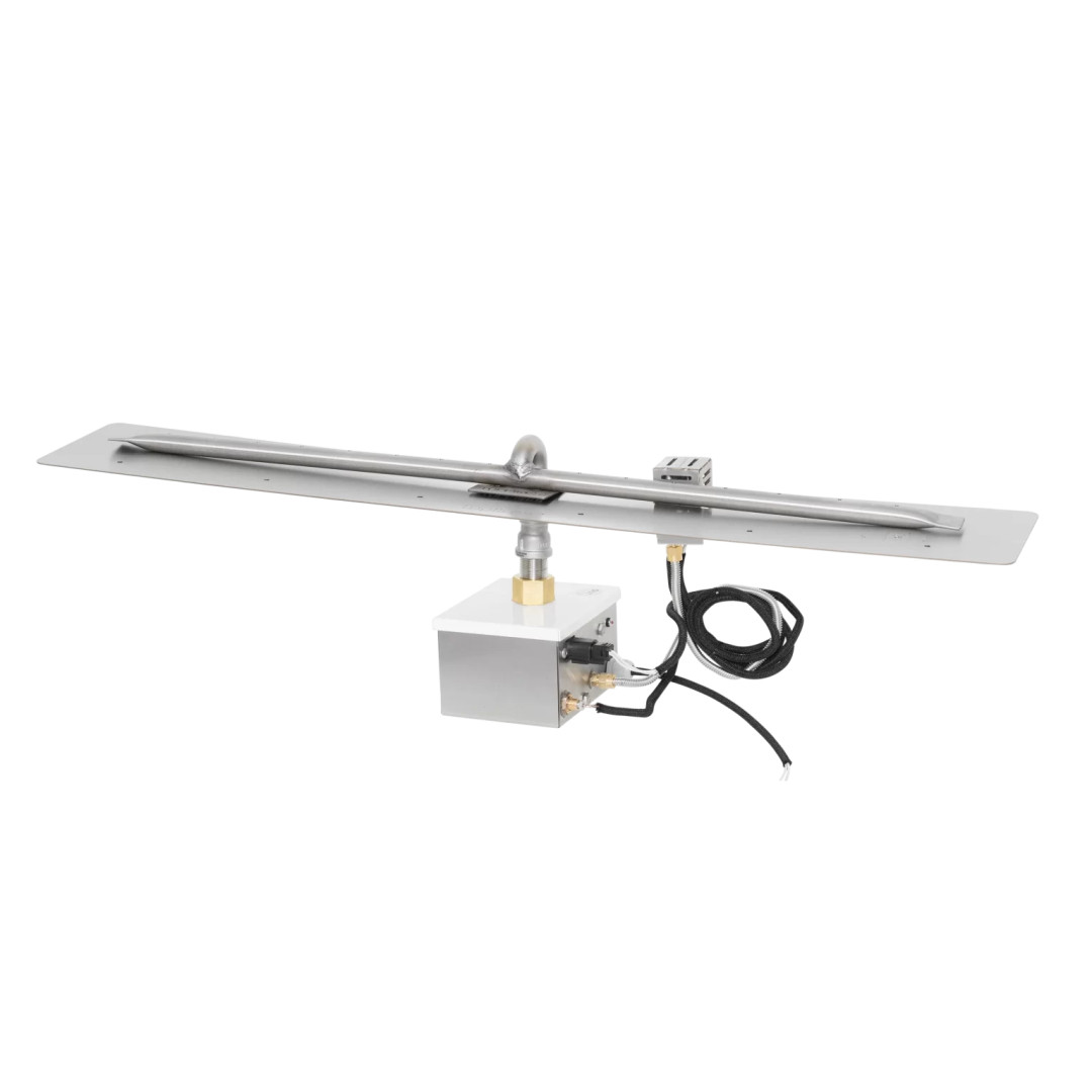The Outdoor Plus 48 x 8 Inch Linear Rectangular Flat Pan Burner Kit