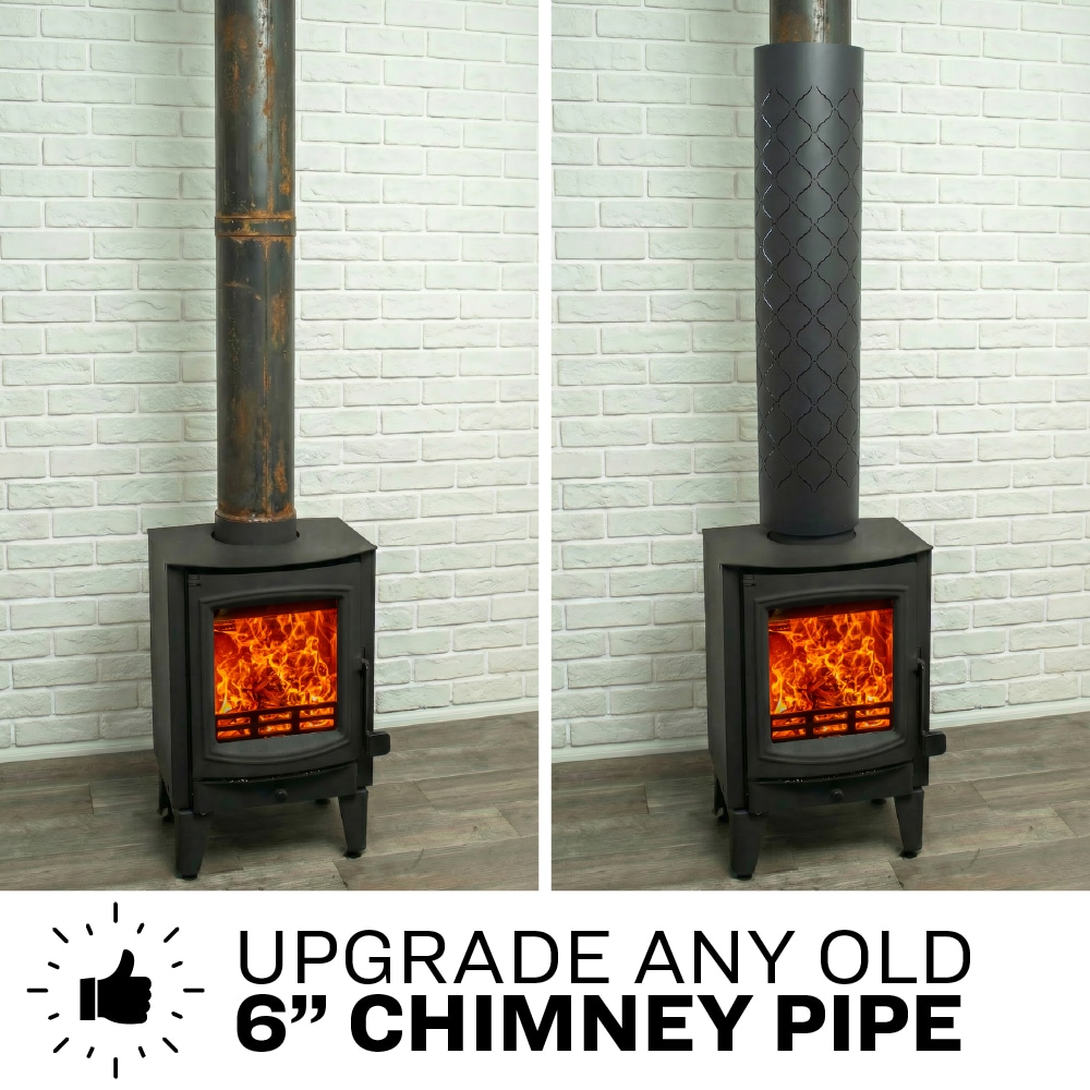US Stove Co 24 Inch Long Decorative Cover for 6 Inch Stovepipe
