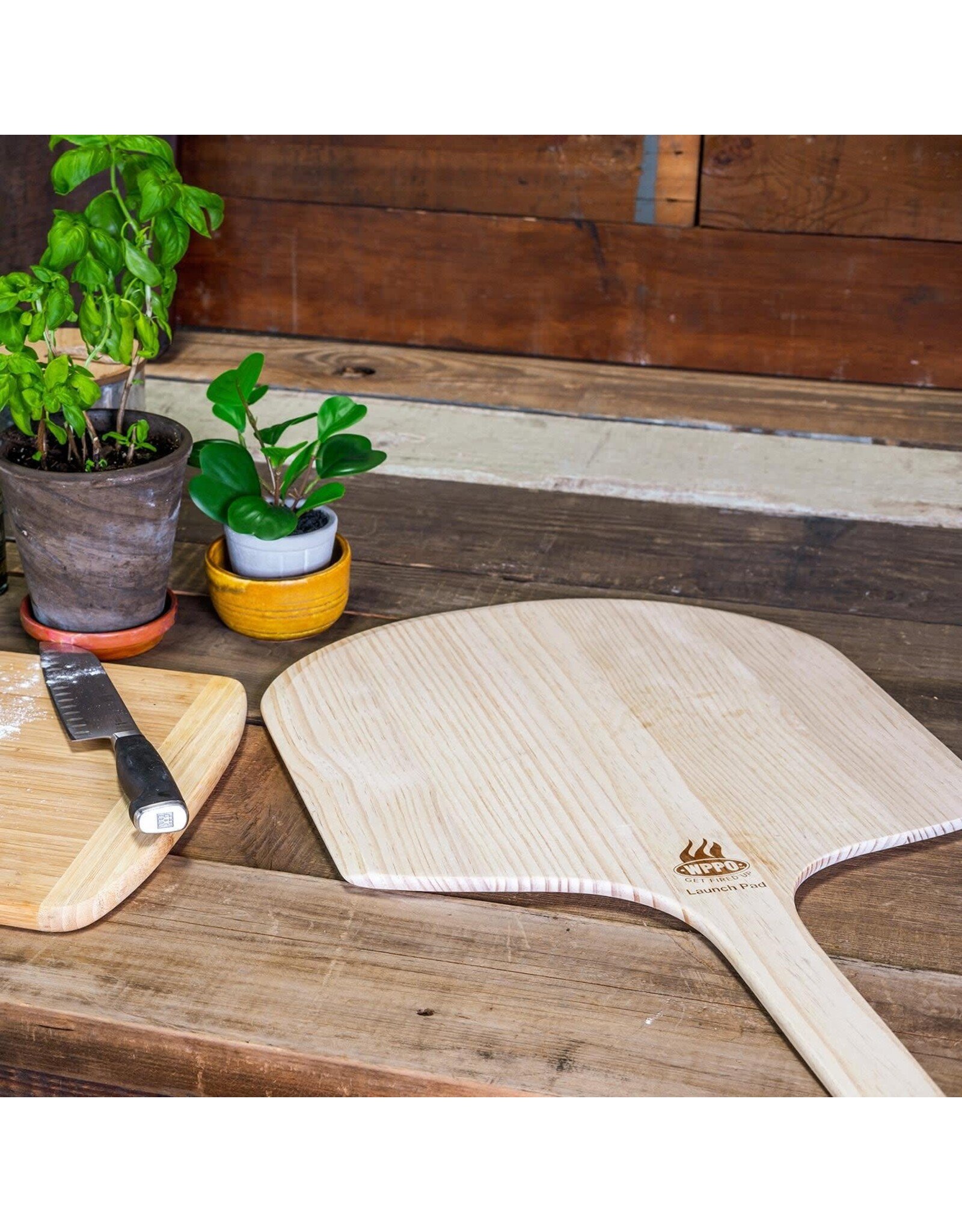 WPPO 14 x 24 Inch New Zealand Hardwood Square Pizza Peel - Set of 2