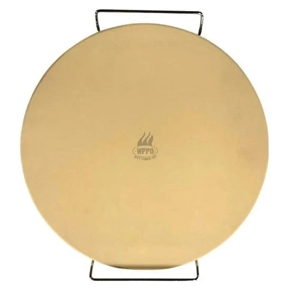 WPPO 15 Inch Cordierite Wire Handle Pizza Stone