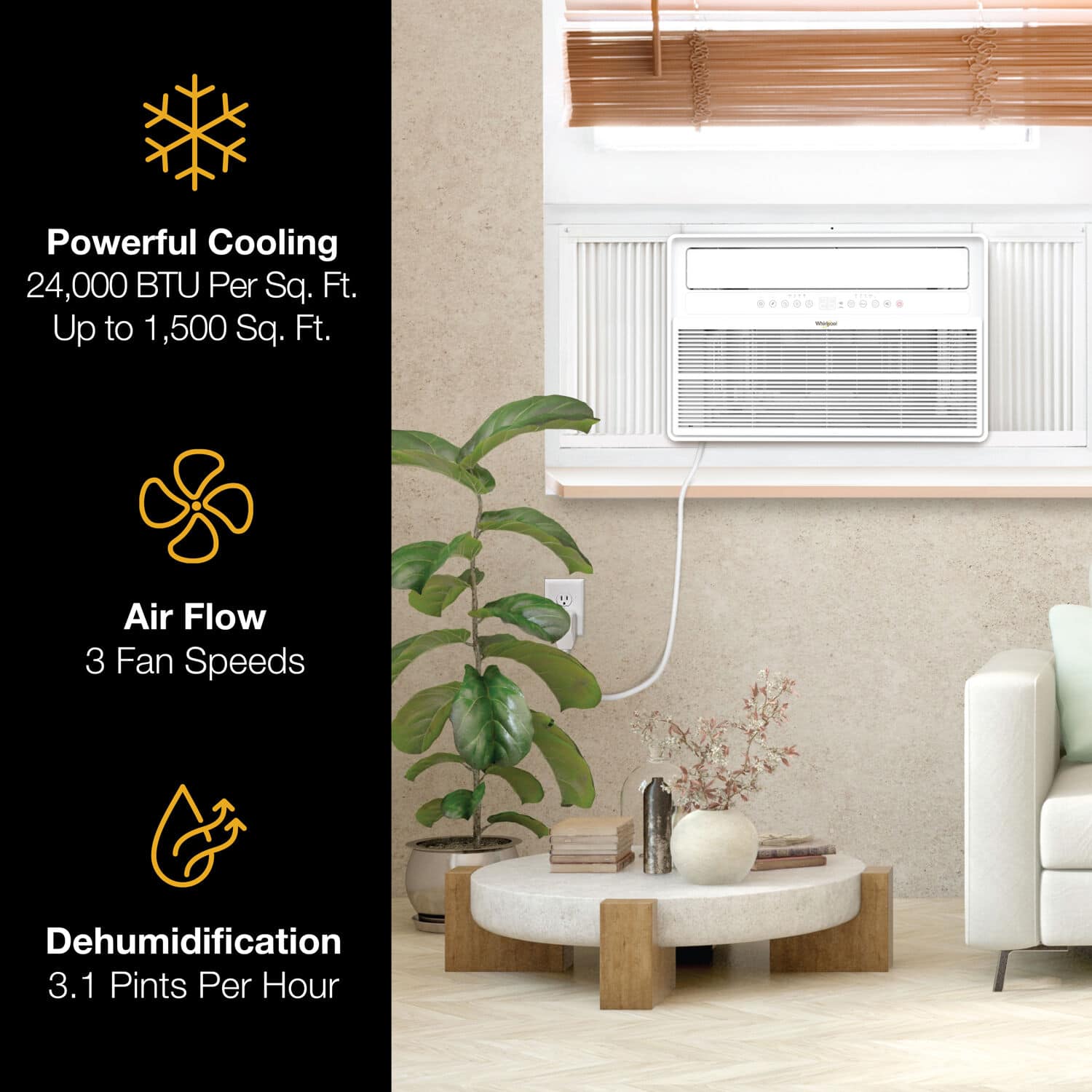 Whirlpool 24K BTU Inverter Window Air Conditioner