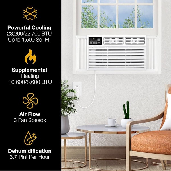Whirlpool 23.2K BTU Window Air Conditioner with Heater