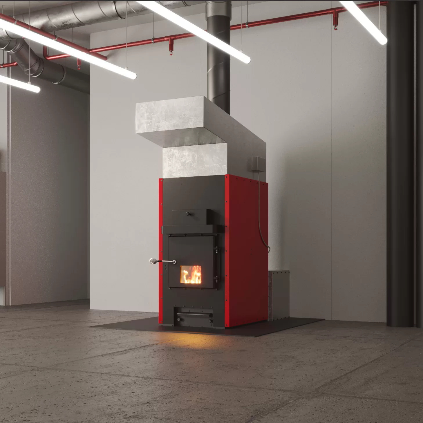 US Stove 24 Inch Hot Blast Add-On Wood Burning Furnace