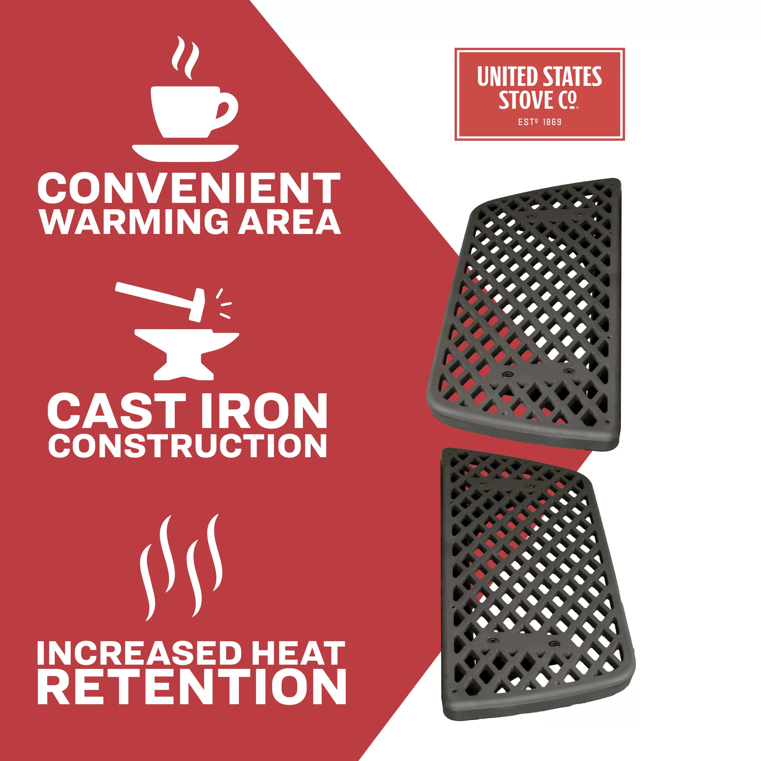 US Stove Side Tables for 1261E Wood Stoves