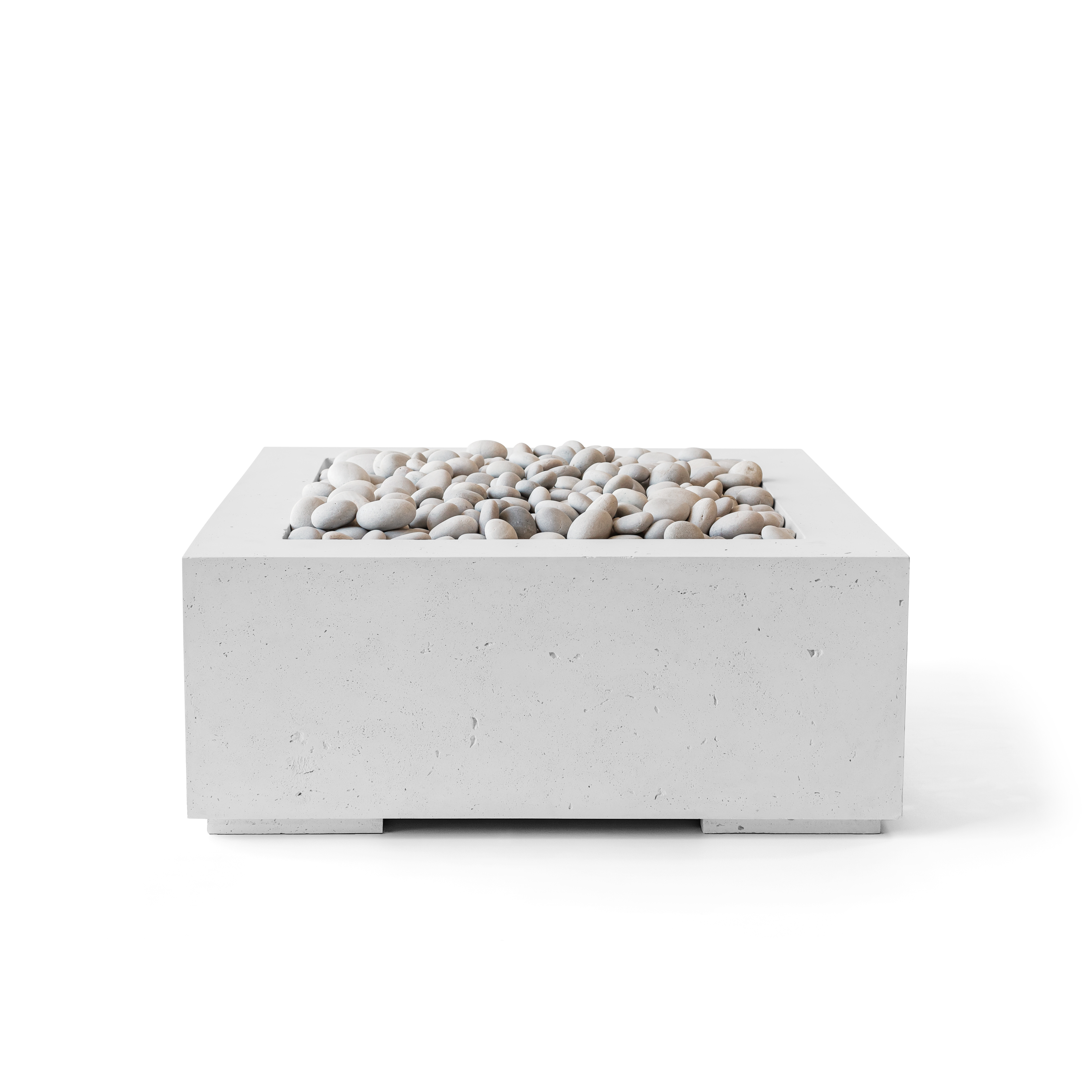 Dekko Alea 40 Inch Lightweight Concrete Gas Fire Pit - Electronic Ignition