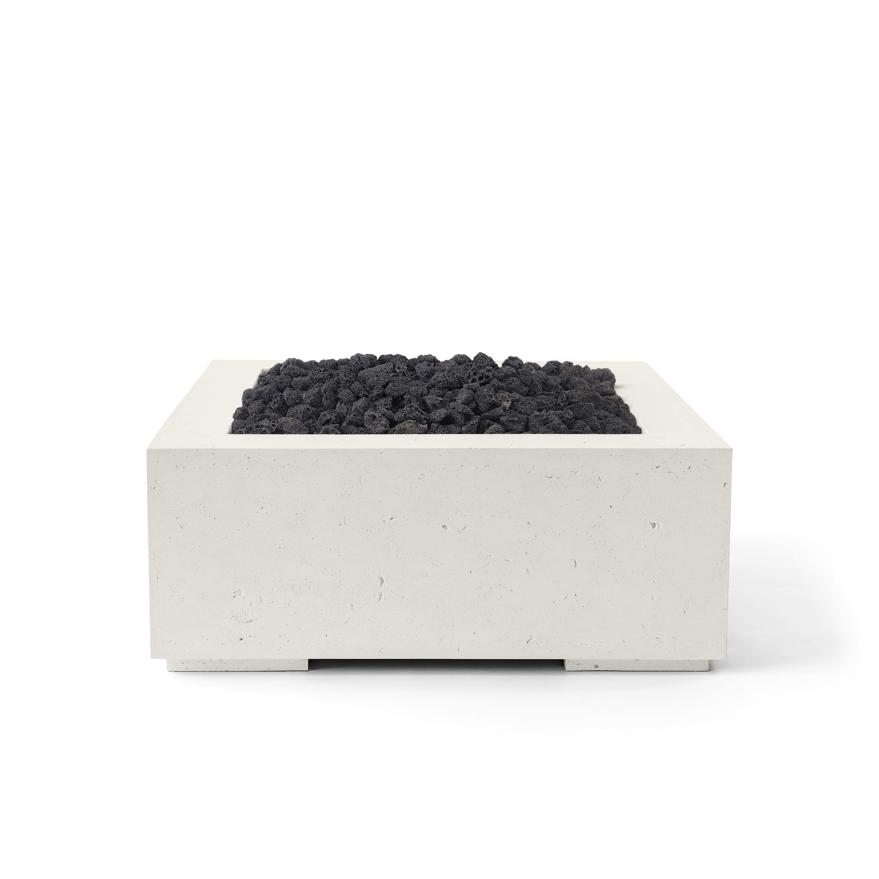 Dekko Alea 32 Inch Lightweight Concrete Gas Fire Pit - Match Lit Ignition