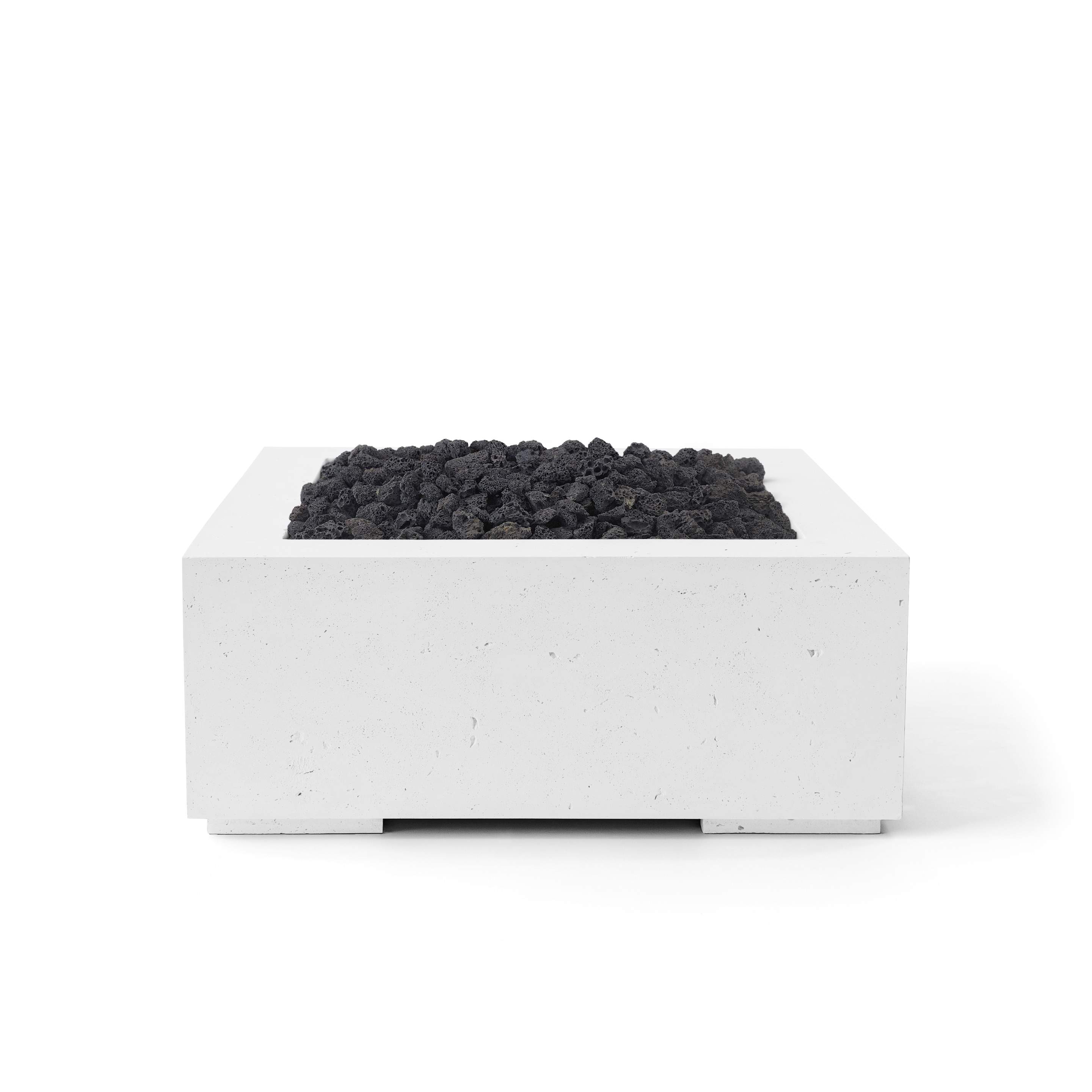 Dekko Alea 40 Inch Lightweight Concrete Gas Fire Pit - Match Lit Ignition