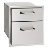 American Outdoor Grill Kit of Three Stainless Steel Double Drawers