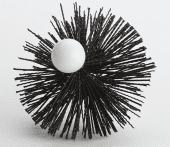 AW Perkins 4 Inch Female Buttonlok Dryer Vent Brush with Guide Ball