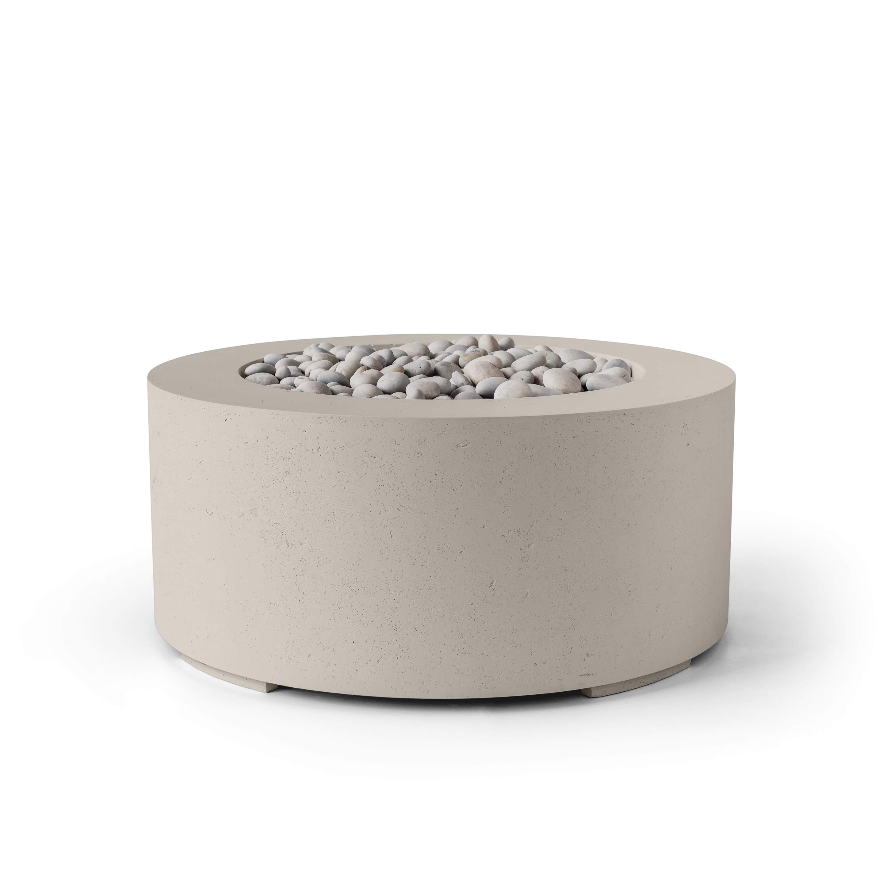 Dekko Belmont 36 Inch Lightweight Concrete Gas Fire Pit - Electronic Ignition