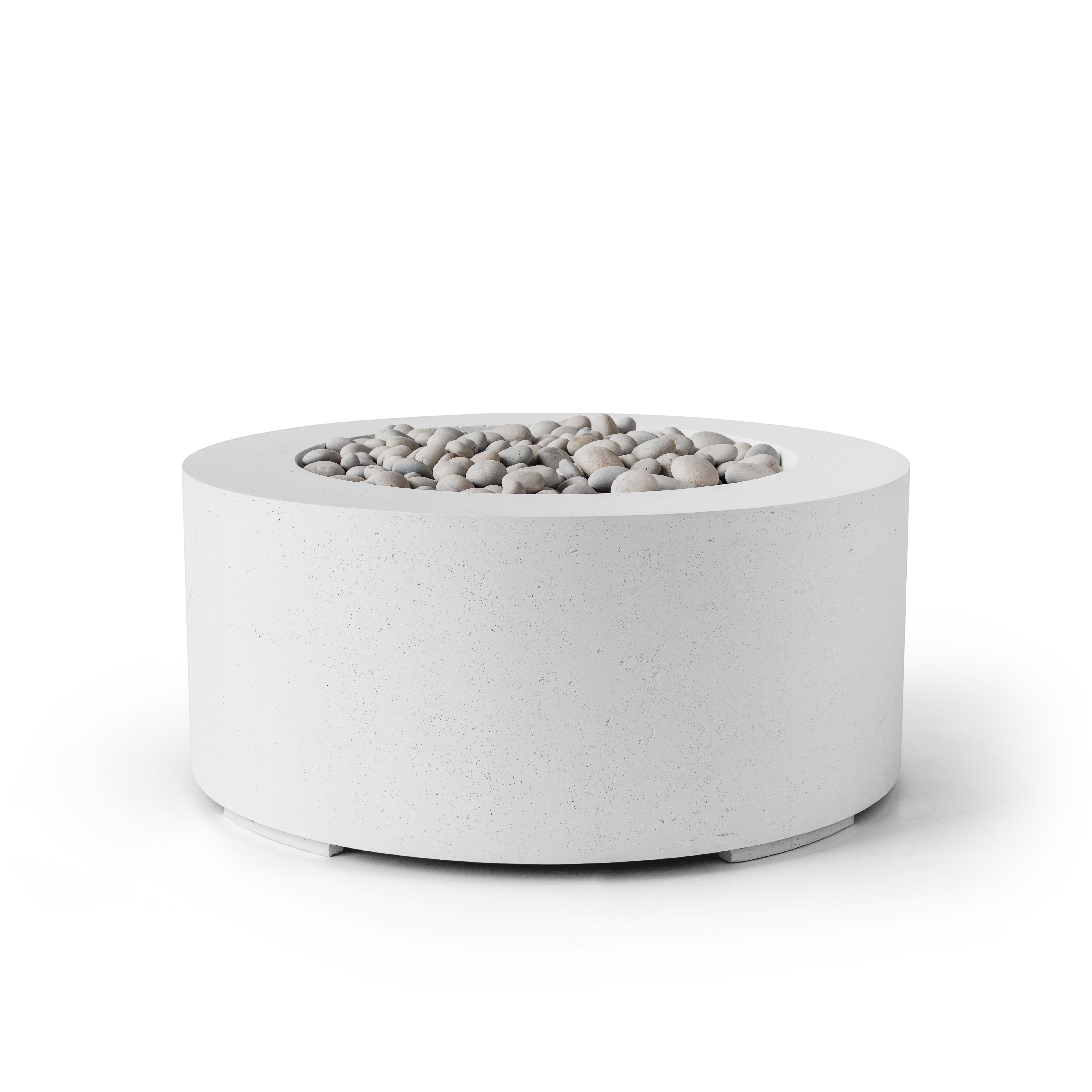 Dekko Belmont 36 Inch Lightweight Concrete Gas Fire Pit - Match Lit Ignition