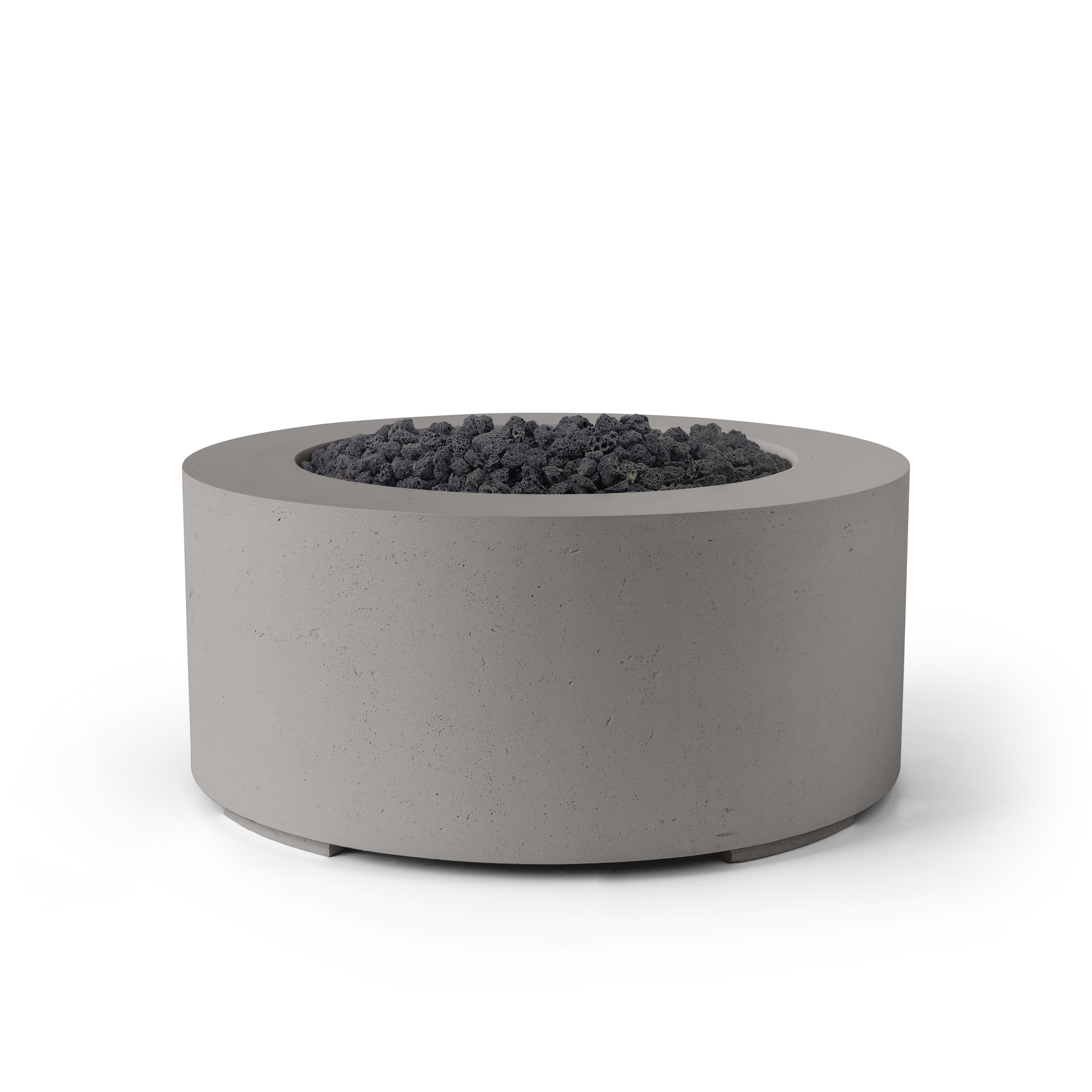 Dekko Belmont 36 Inch Lightweight Concrete Gas Fire Pit - Match Lit Ignition