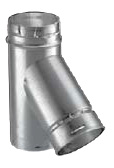 Dura-Vent Type B Gas Vent Double-Wall Wye with 45-Degree Branch - 6-Inch Diameter - 6GVY35