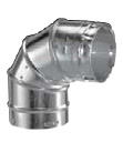 Dura-Vent Type B Gas Vent Zero to 90-Degree Adjustable Vent Pipe Elbow - 3-Inch Diameter - 3GVL90