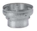 DuraVent 3 to 4 Inch Diameter Rheem/Ruud B-Vent Pipe Appliance Increaser