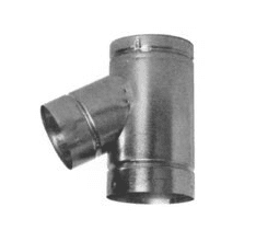 DuraVent 6 Inch Diameter B-Vent Fixed Wye - 3 Inch Branch with 6 Inch Base