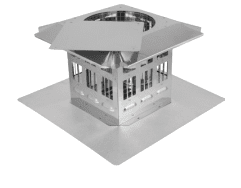 DuraVent PelletVent Pro 3 Inch Diameter Stainless Steel Prairie Termination Cap