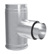 DuraVent PelletVent Pro Adapter Tee - For 4-Inch Diameter PelletVent Pro