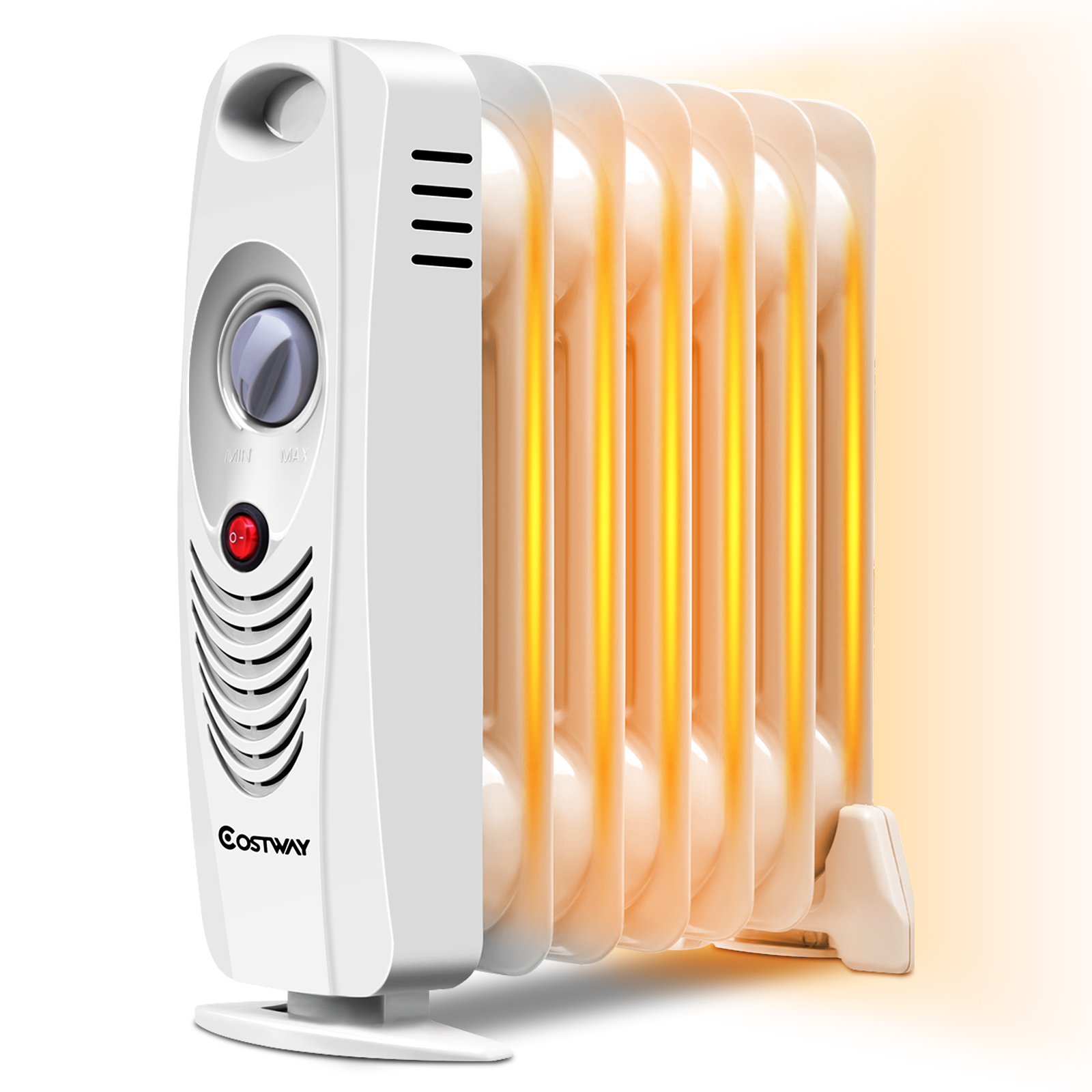 Costway 14 Inch 700W Portable Mini Oil-Filled Electric Radiator Heater