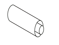 Montigo 4 Inch Diameter Rigid Direct Vent Section Extension - 18 Inch Length