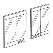 Superior/IHP 36 Inch Outdoor Bi-Fold Glass Door - Black