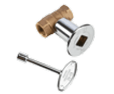 Hearth Products Controls Dante Valve with Chrome Finish Key and Floor Plate