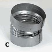 HomeSaver RoundFlex 15 Degree Corrugated Elbow for 8 in. Chimney Liner