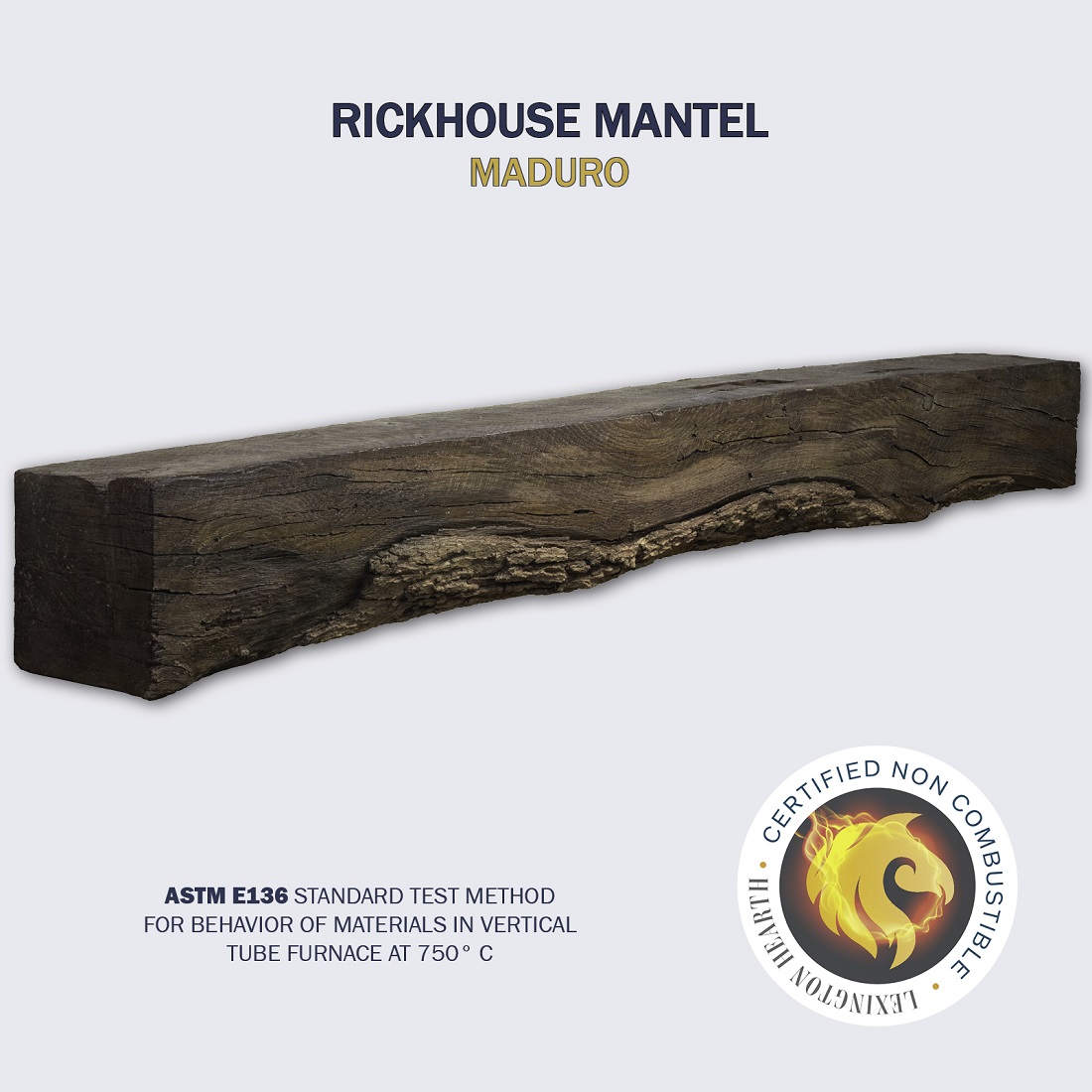 Lexington Hearth 5 Foot Rickhouse Non-Combustible Mantel Shelf