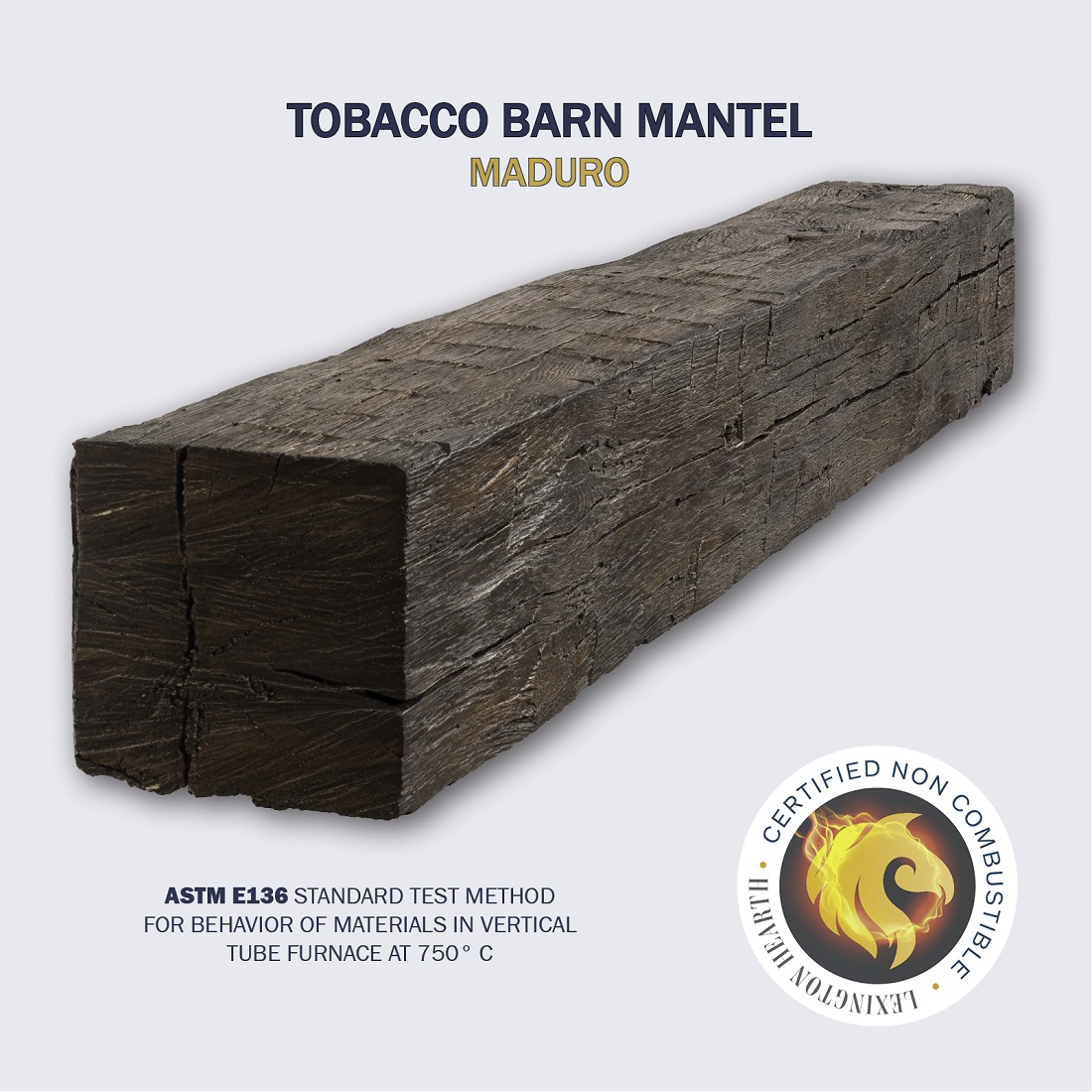 Lexington Hearth 6 Foot Tobacco Barn Non-Combustible Mantel Shelf