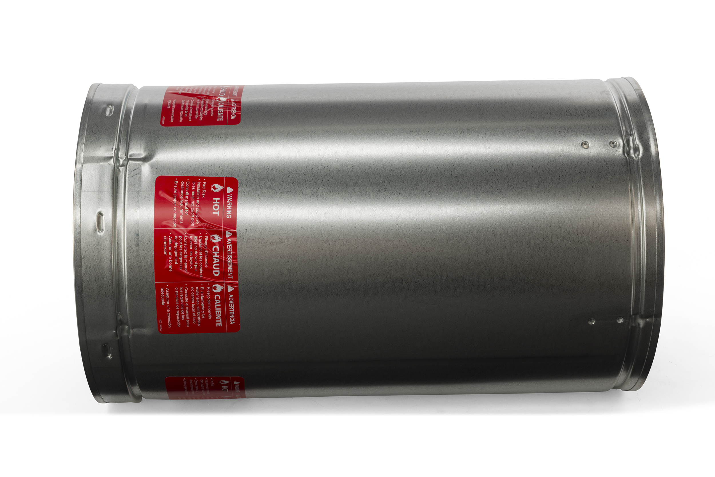 Majestic SL300 8-Inch Inner Diameter Stainless Steel Chimney Pipe with Galvalume Outer Wall - 18 Inch Length