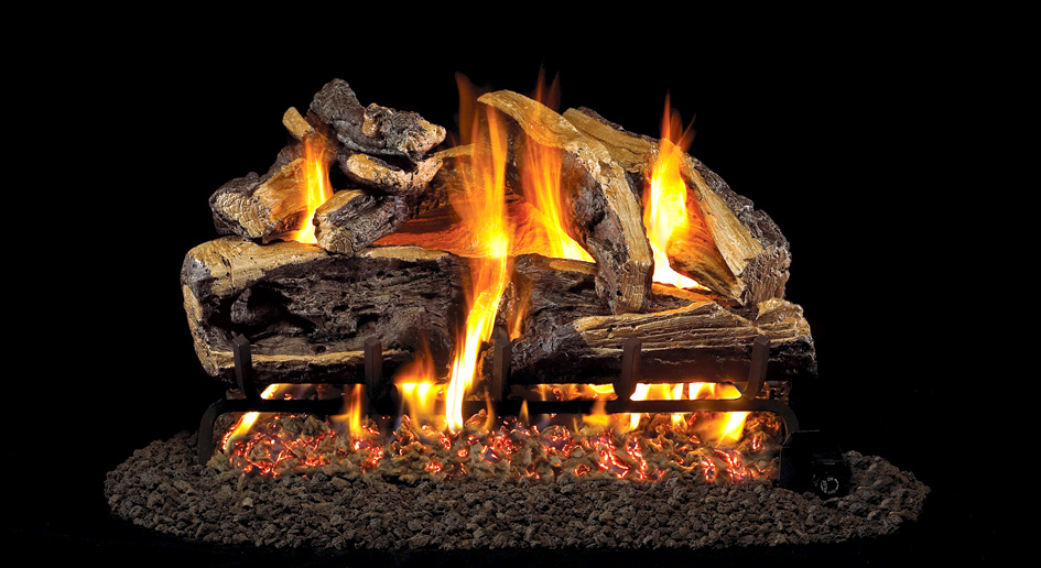 Real Fyre Charred Split Oak Vented Gas Logs