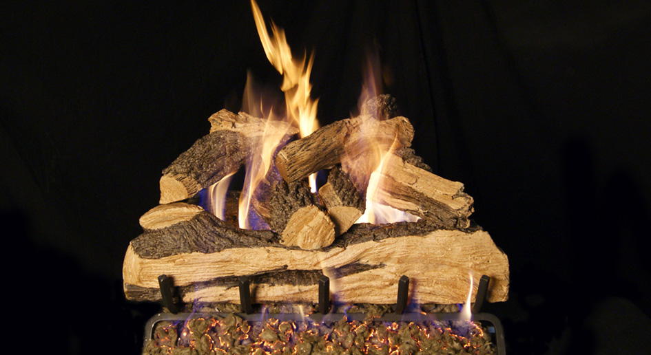 Real Fyre Split Oak Designer Gas Log Set