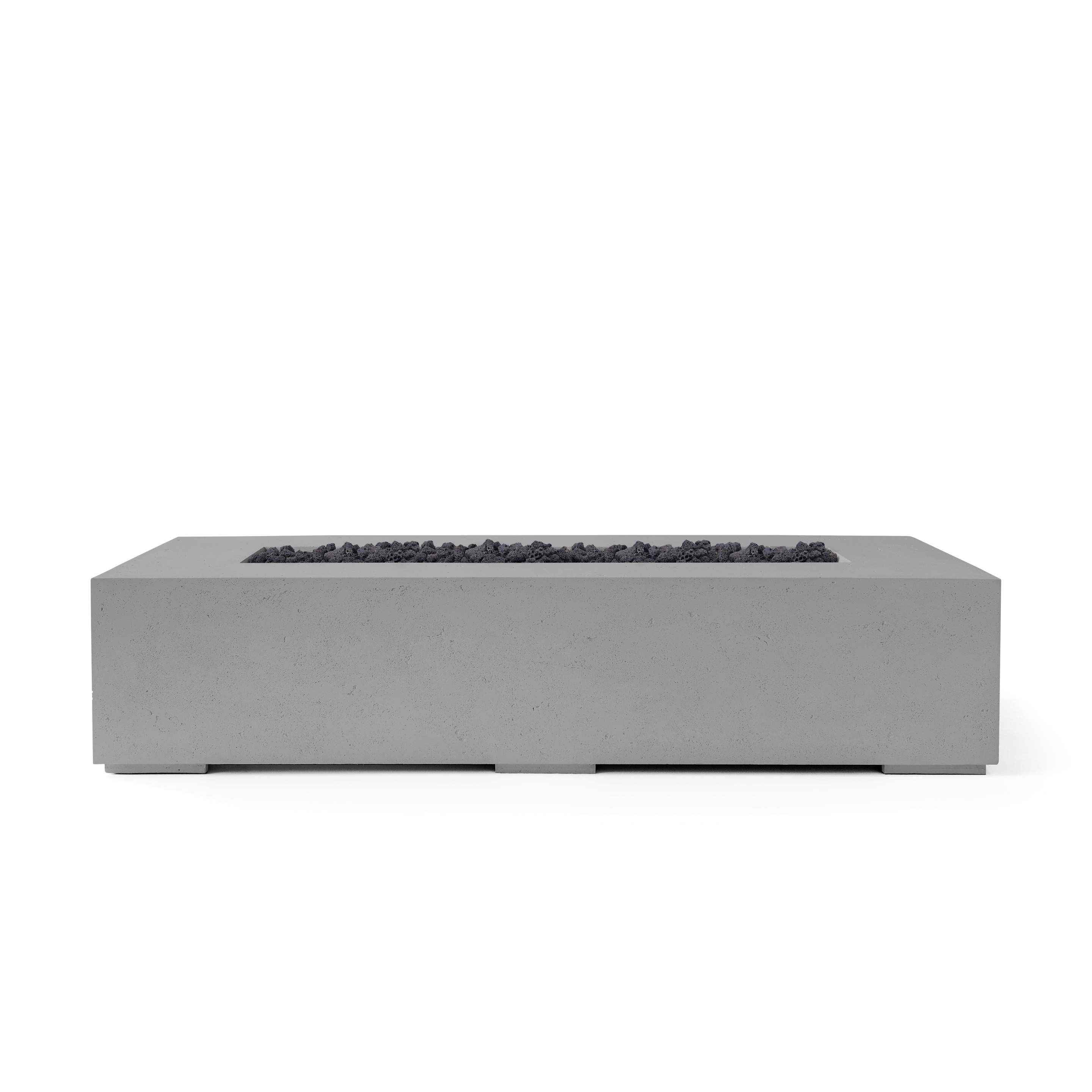 Dekko Sonoma 56 Inch Lightweight Concrete Gas Fire Pit - Electronic Ignition