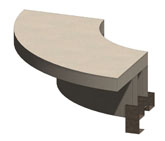Stone Age Manufacturing 30 Degree Island Radiused Backsplash Kit
