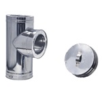 Ventis All-Fuel Chimney 316 Stainless Insulated Tee With Cover - For 5 Inch Inner Diameter Ventis