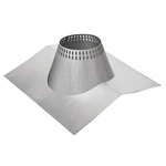 Ventis All-Fuel Chimney Galvalume 1/12 Pitch Custom Peak Vented Flashing - 5 Inch Inner Diameter