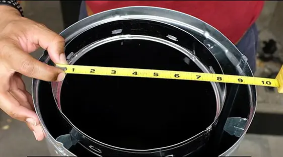 Measuring inner diameter of a chimney pipe