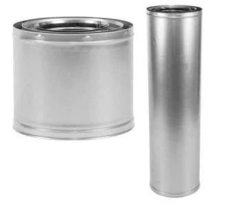 Triple-wall insulated metal chimney flues