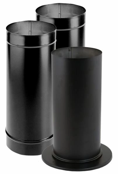 Double-wall air-insulated metal chimney pipe