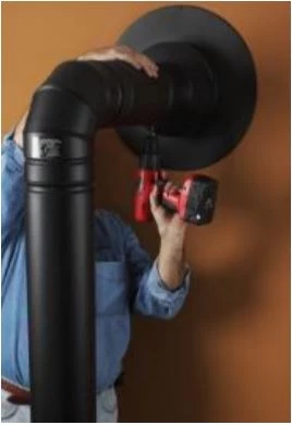 Stove pipe installation diagram