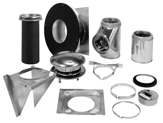 Through-the-wall chimney kit example