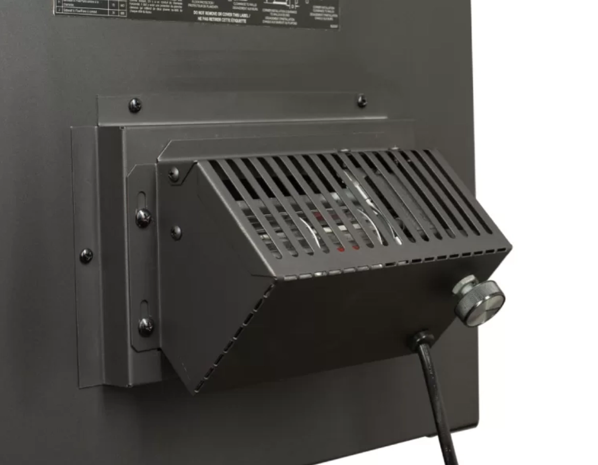 Example stove with included blower.