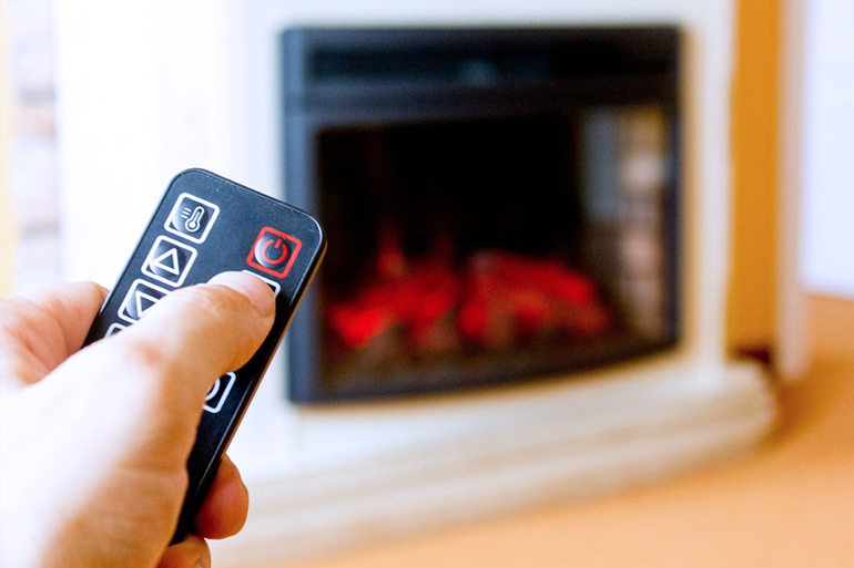 Fireplace control types overview with remote.