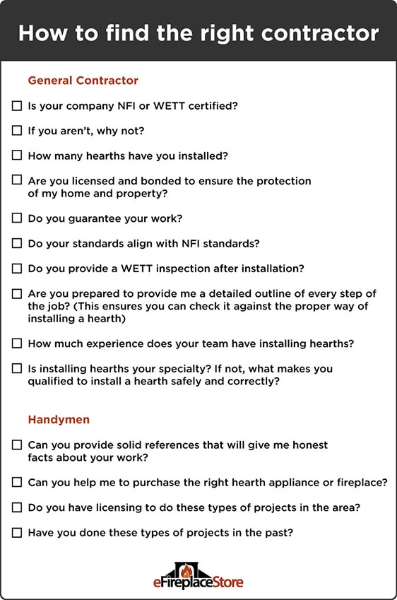 How to Find the Right Contractor to Install Your Hearth Appliance