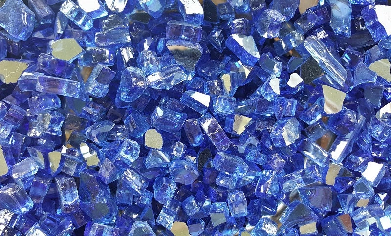 Fire glass media for stoves