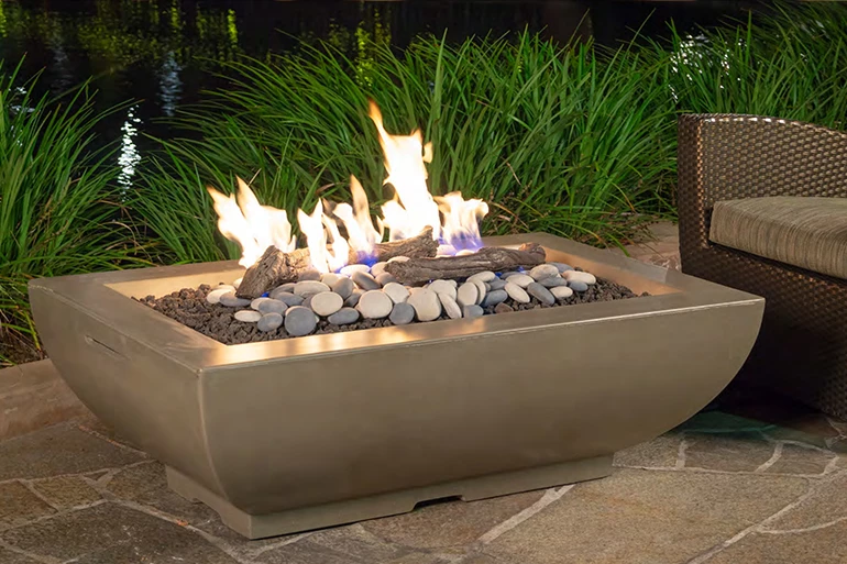 Fire Pit Glass and Rocks