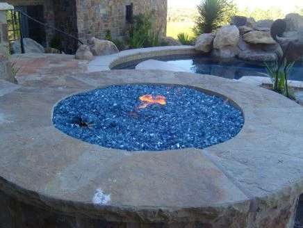 Fire Pit Glass and Rocks