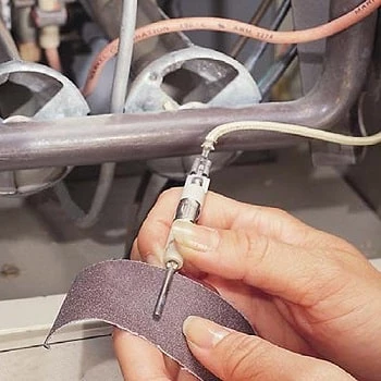 gas grill thermocouple location and cleaning