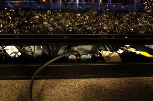 A peek inside a gas fireplace