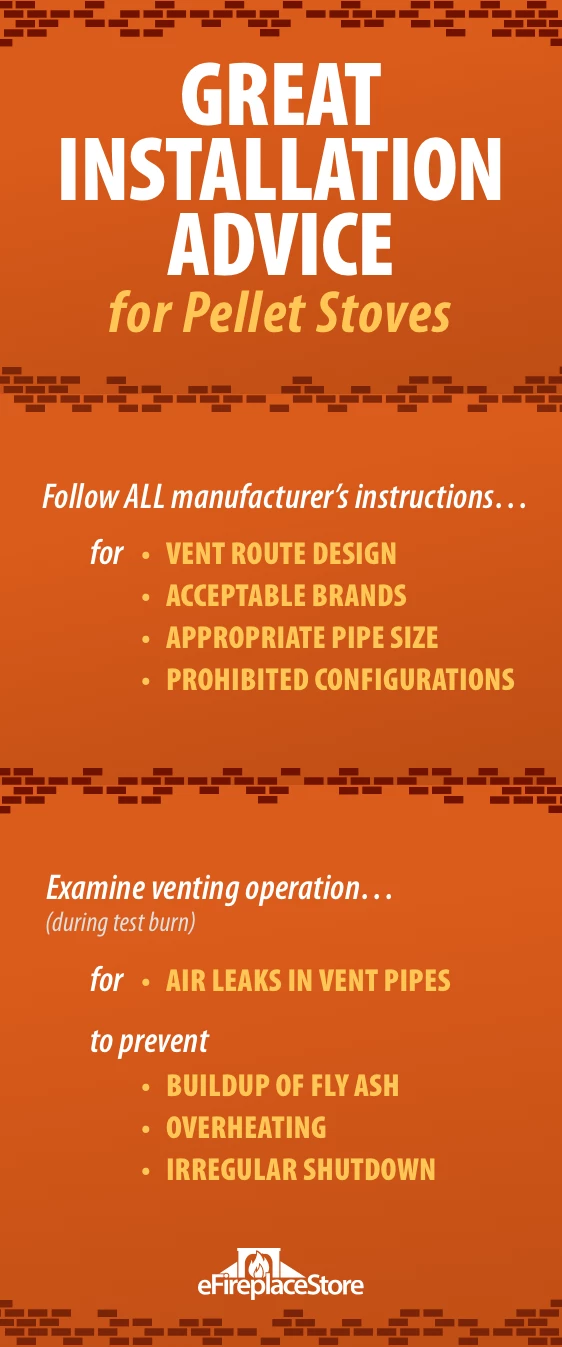 Pellet vent installation advice infographic